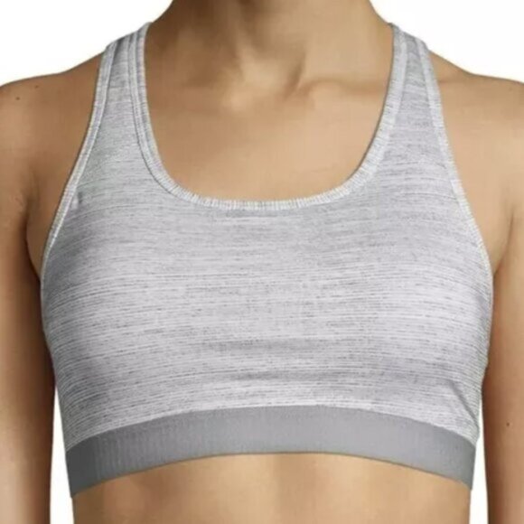 2 Pack Gray Racerback Sports Bra Set Size XXXL 22 Avia Athletic Yoga Gym Workout - Picture 2 of 8